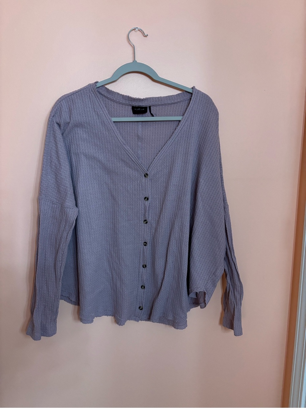 Light Purple Button-Front Women’s Sweater